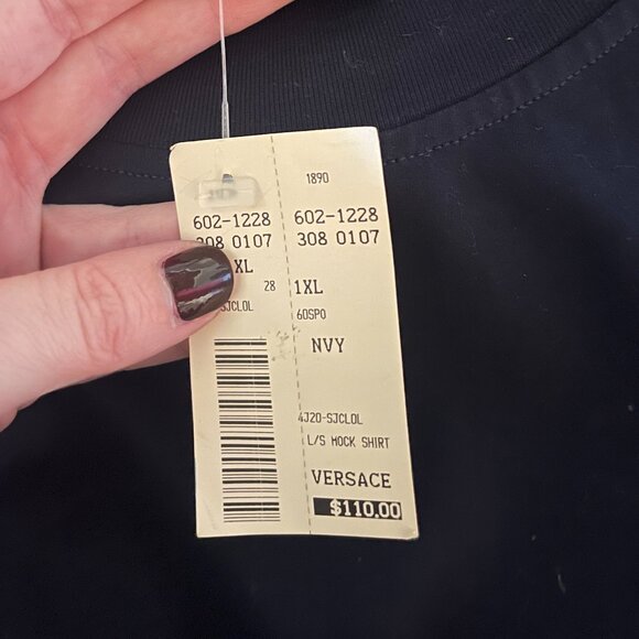 NWT Long Sleeve Navy Blue Crew Neck Sweater Versace Classic V2 Size XL - Picture 4 of 5